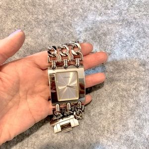 Guess Silver Chain-Link Watch
